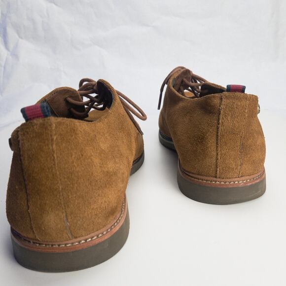 Timberland Suede Oxford Shoes Men’s 12 Tan Grip Sole Almond Toe Comfort Insole - Picture 10 of 13